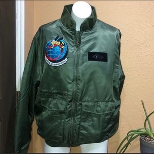 10 Deep military bomber jacket Xl